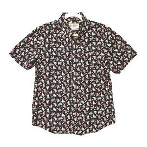 Original Penguin Button Shirt Coastal‎ Preppy Nautical Sailboats Blue Cotton M
